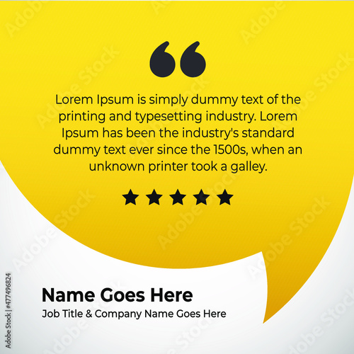 Creative Quote , Testimonial, Infographic, Graphic element Template Editable Vector Illustration 