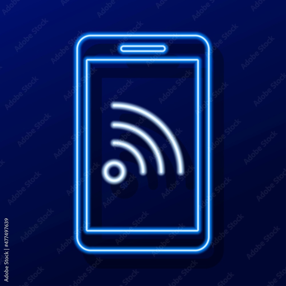 wifi smartphone neon sign, modern glowing banner design, colorful modern design trends. Vector illustration. wifi smartphone neon sign, modern glowing banner design, colorful modern design trends. Vector illustration.