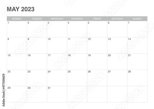 calendar may 2023, start monday