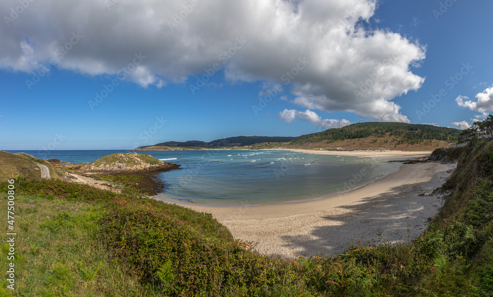 The beach at Lires in Galicia, Spain. On the Camino Finisterre - Muxia 