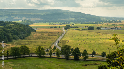 View down the A811 or Dumbarton road heading south through Stirlingshire photo