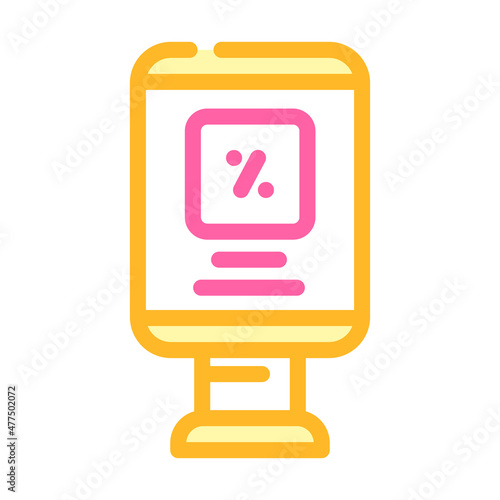 street advertising banner color icon vector. street advertising banner sign. isolated symbol illustration