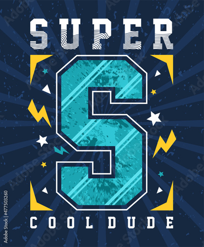 Super S cool dude typography poster concepts