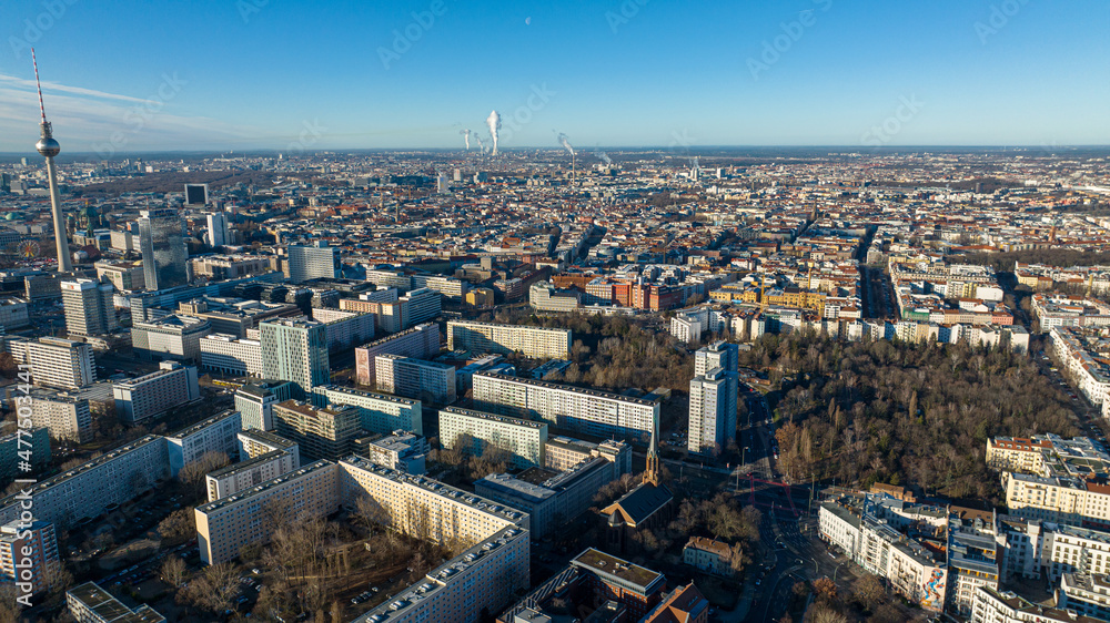 Berlin, Luftbild, Drohne, Fernsehturm, Berliner Fernsehturm, Berlin City, City, Park Inn, 