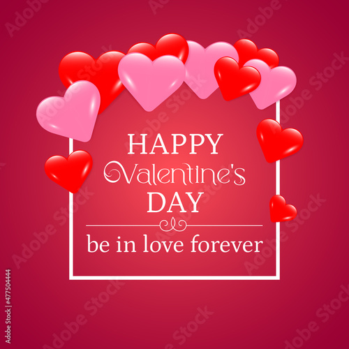 Valentine's Day beautiful background with typography. Vector
