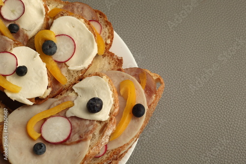 Obraz na płótnie colourfull sandwiches