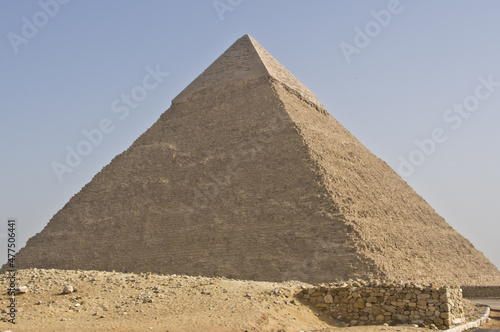 Pyramid of Giza. Pyramid of Chefren. Great Pyramid.