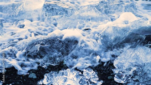 Wallpaper Mural Chunks of ice and Iceberg in water, Global Warming Climate Change Concept, Icebergs in Jokulsarlon Glacier Lagoon, Iceland Torontodigital.ca