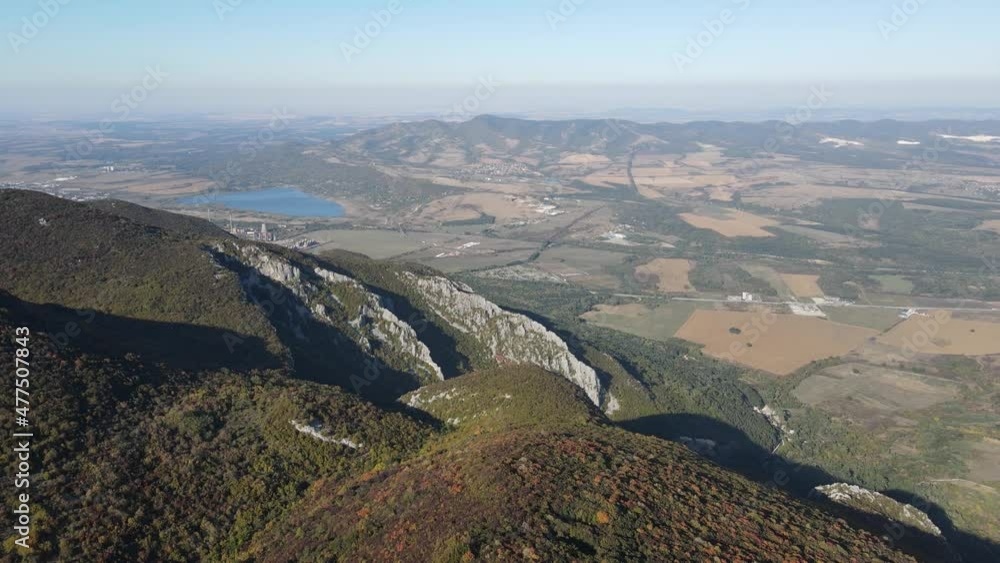 Amazing Aerial view of Vratsa Mountain near Okolchitsa peak, Bulgaria Amazing Aerial view of Vratsa Mountain near Okolchitsa peak, Bulgaria