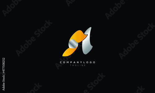 SI IS Abstract initial monogram letter alphabet logo design