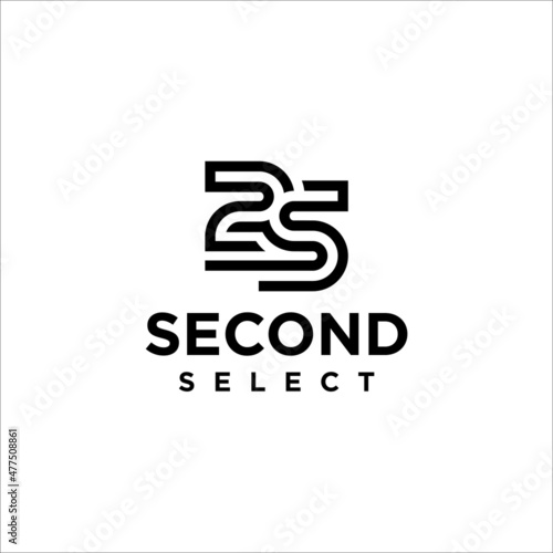 Second Logo Design. initials 2S. second.