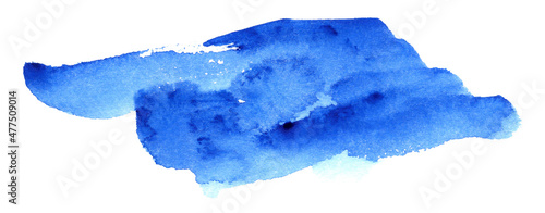 Blue watercolor background, artistic element for banner, template, print and logo 