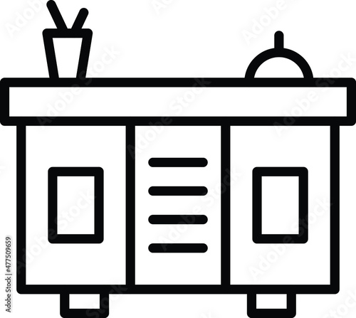 Counter Desk Icon Style