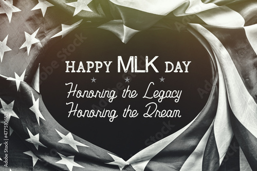 national federal holiday in USA MLK background