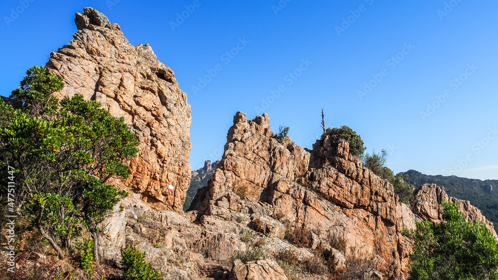 Corsica is the fourth-largest island in the Mediterranean and lies southeast of the French mainland. Corsica is the fourth-largest island in the Mediterranean and lies southeast of the French mainland.