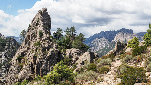 Quadro su tela The GR 20 is a GR footpath that crosses the Mediterranean island of Corsica running approximately north-south