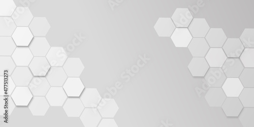 Geometric background texture with molecular structures and chemical compounds. abstract background of hexagons pattern. illustration for medical or scientific and technological modern design.