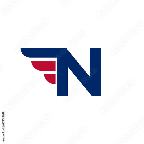 Alphabet Letter N with Fast Wings Logo Design Element on White background Vector Illustration Free Download Alphabet Letter N with Fast Wings Logo Design Element on White background Vector Illustration - GFXLoad