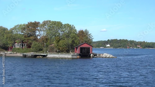 Tour in the Archipelago near Stockholm in summer photo