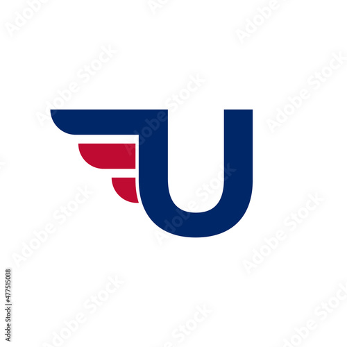 Alphabet Letter U with Fast Wings Logo Design Element on White background Vector Illustration Free Download Alphabet Letter U with Fast Wings Logo Design Element on White background Vector Illustration - GFXLoad