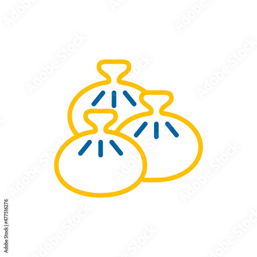 Khinkali vector icon. Fast food sign