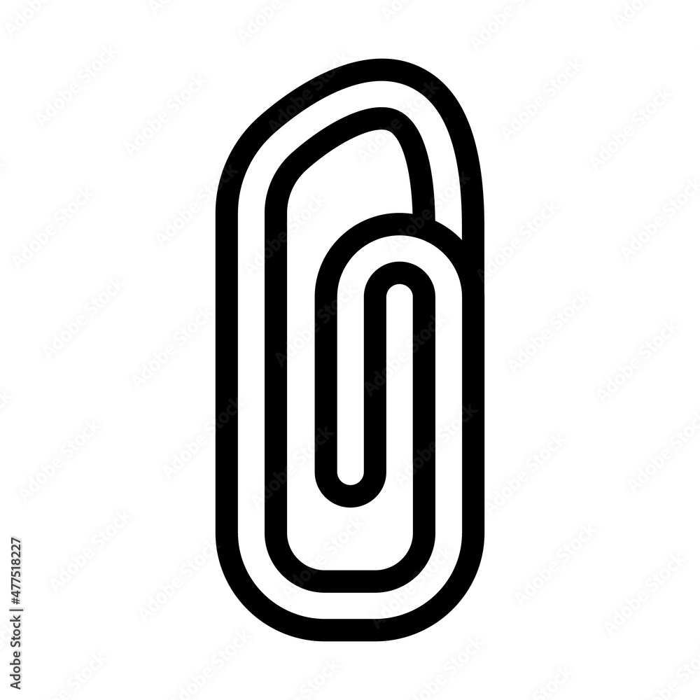 attach file line icon vector. attach file sign. isolated contour symbol black illustration attach file line icon vector. attach file sign. isolated contour symbol black illustration