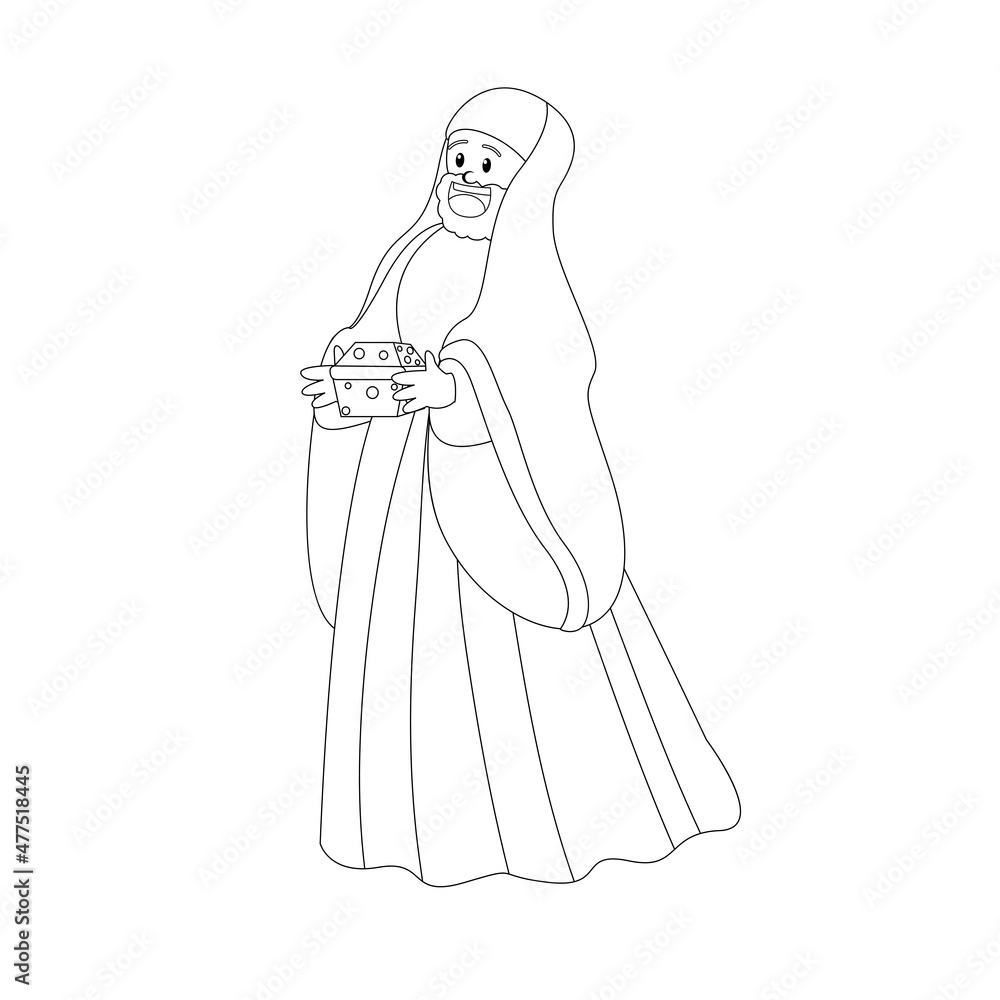 Isolated Wise Man christmas character Vector illustration Isolated Wise Man christmas character Vector illustration