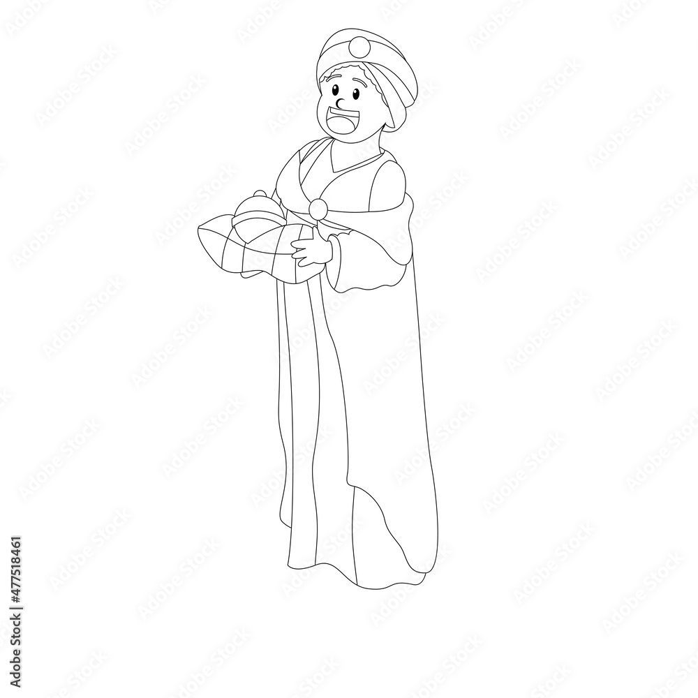 Isolated Wise Man christmas character Vector illustration Isolated Wise Man christmas character Vector illustration