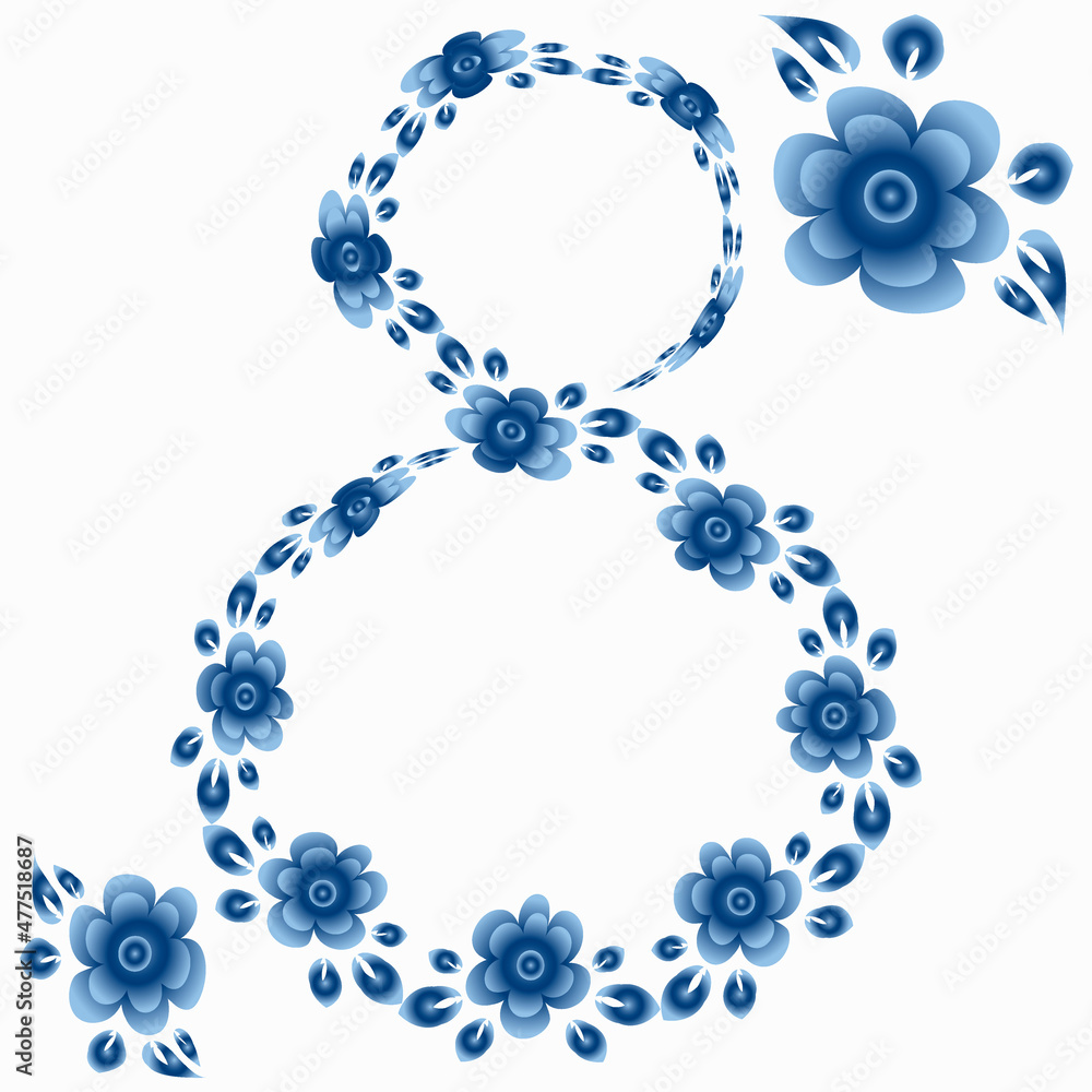 Obraz premium happy March 8, International Women Day. Design element of books, notebooks, postcards, interior items. Congratulation