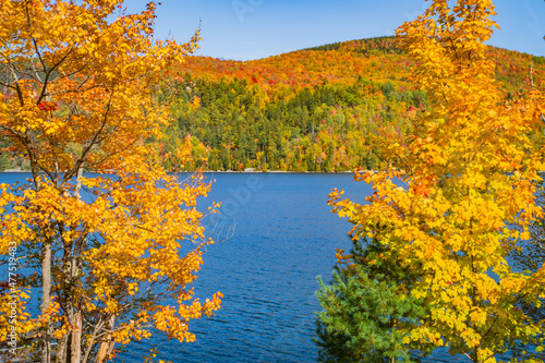 view of Crystal Lake in Vermont autumn landscape  © vermontalm
