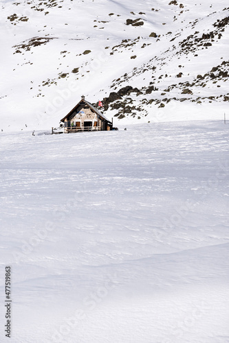 house in the snow