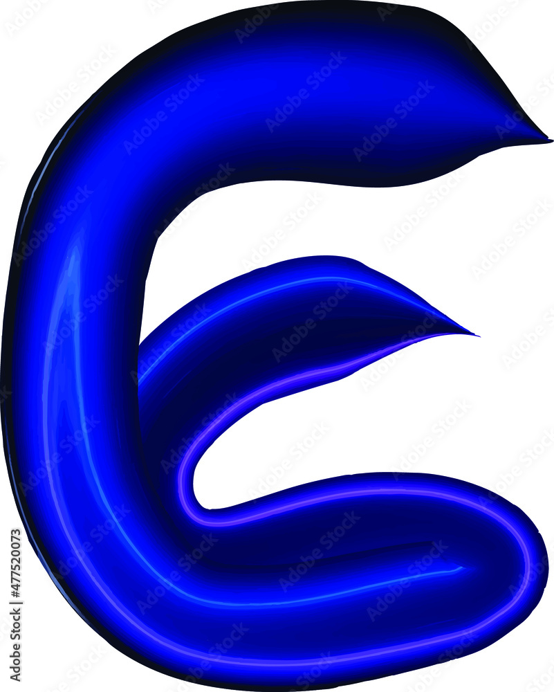 alphabet letter E modern Calligraphy style alphabet letter E modern Calligraphy style