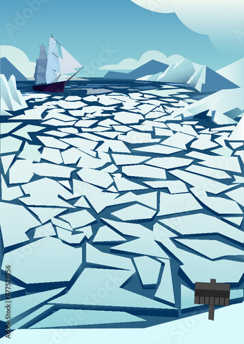a ship in the ice