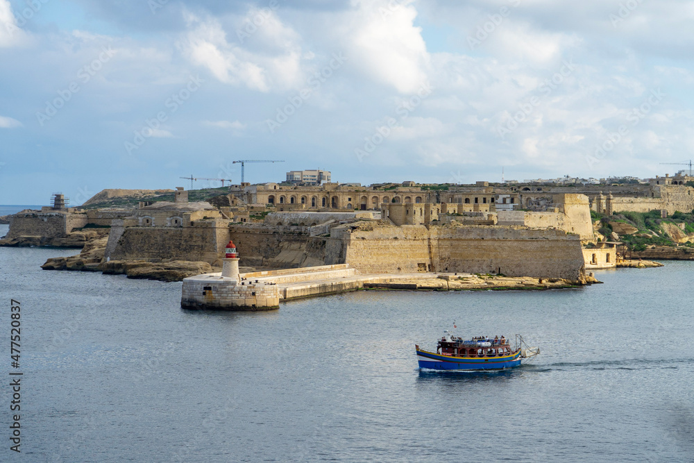 view of the port of Valletta Malta