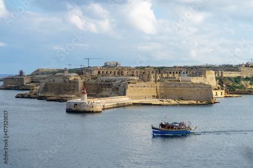 view of the port of Valletta Malta