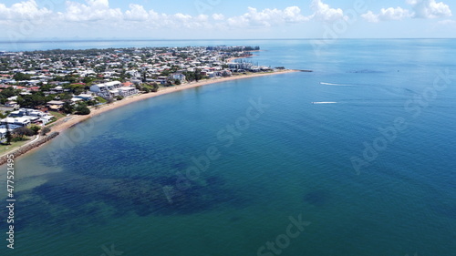 Aerial view of Redcliffe Bay in Brisbane, Queensland