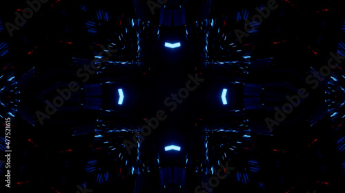 Neon Disco Lights And Futuristic Hi-Tech Sci Fi Illustration Background Wallpaper Texture for Banners, Web Templates, Titles, Texts, Flyers, Book Covers and ect.