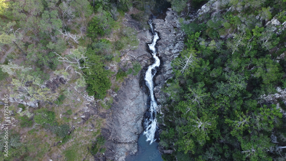 Obraz premium Waterfall aerial view