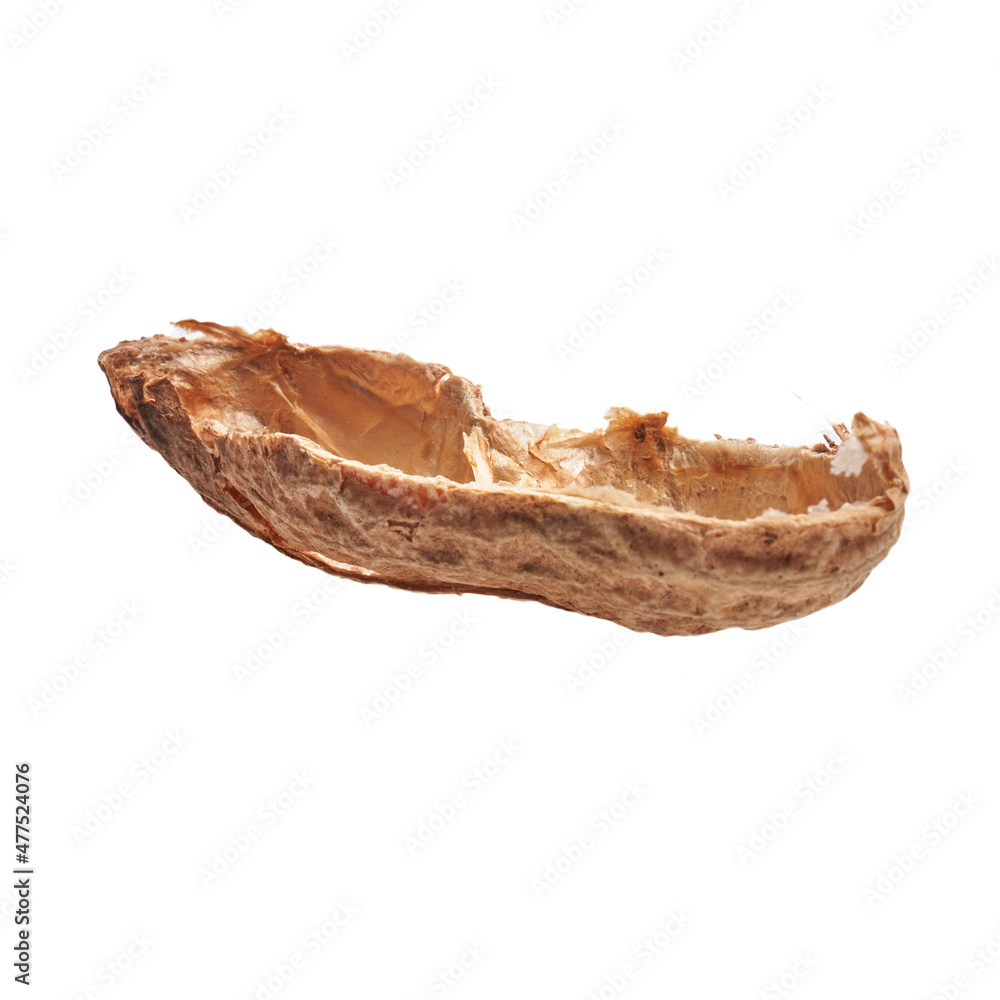 Middle peanut shell isolated on a white background Middle peanut shell isolated on a white background