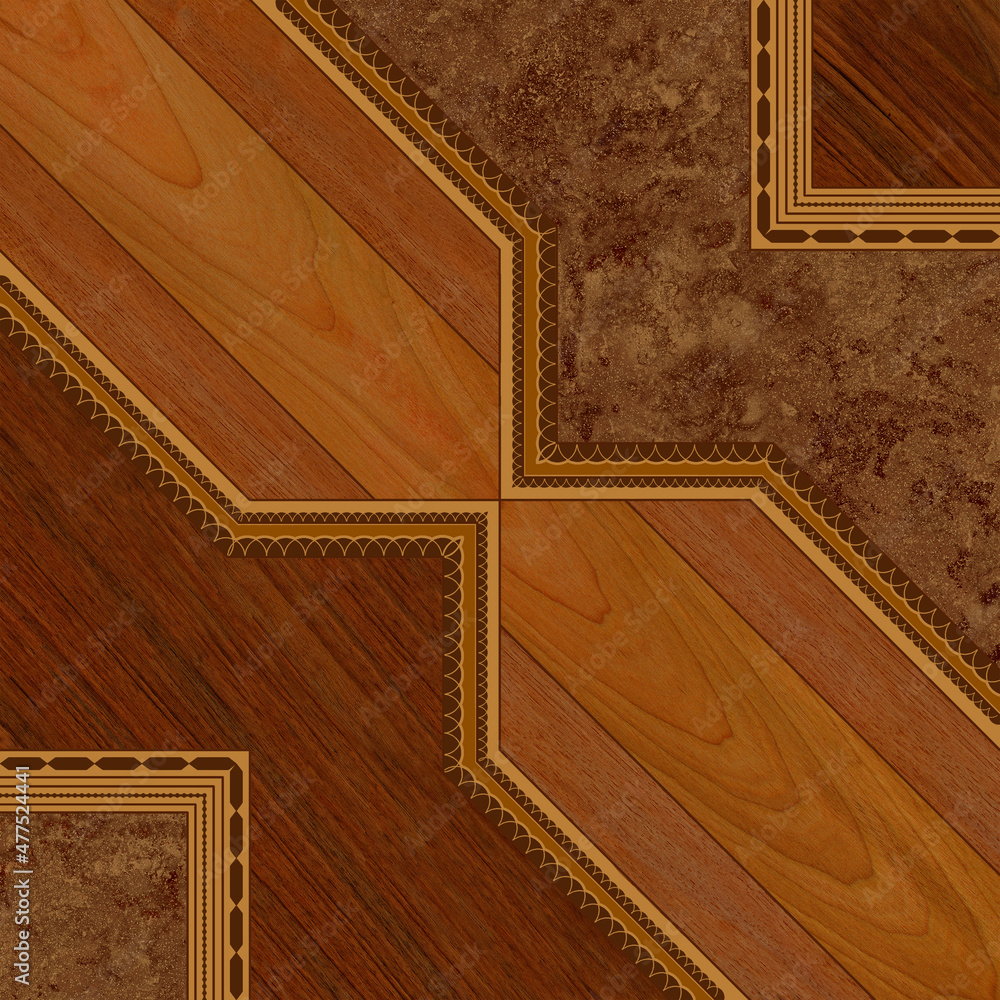Fototapeta premium Geometría clásica de madera
