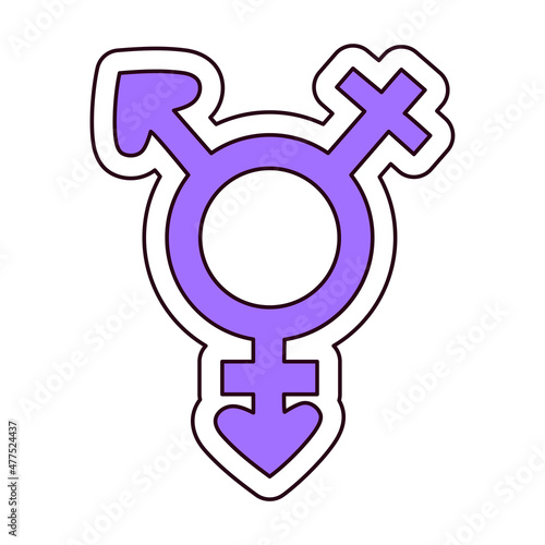 Isolated trans symbol love gender human illustration vector