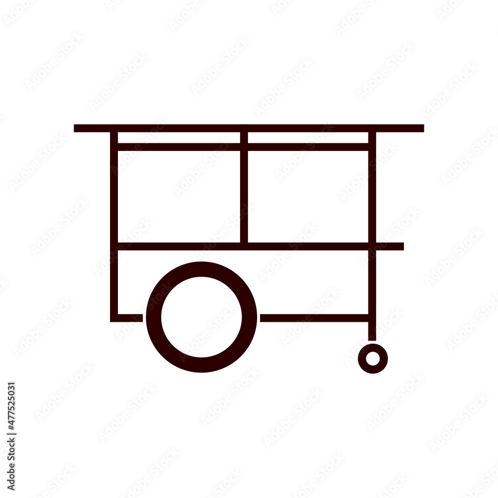 Food stall vector icon with outline style. Food stall vector icon isolated on white background. Street food cart trendy. Food stall vector icon with outline style. Food stall vector icon isolated on white background. Street food cart trendy.