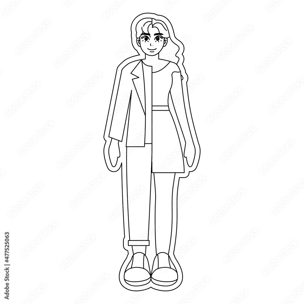 Isolated trans draw love gender human illustration vector