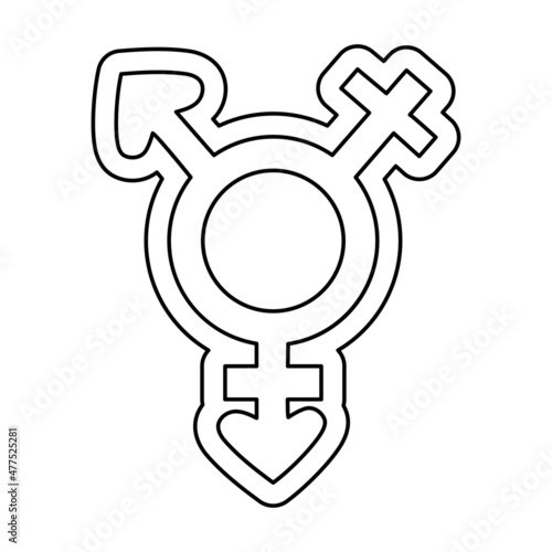 Isolated trans symbol draw love gender human illustration vector