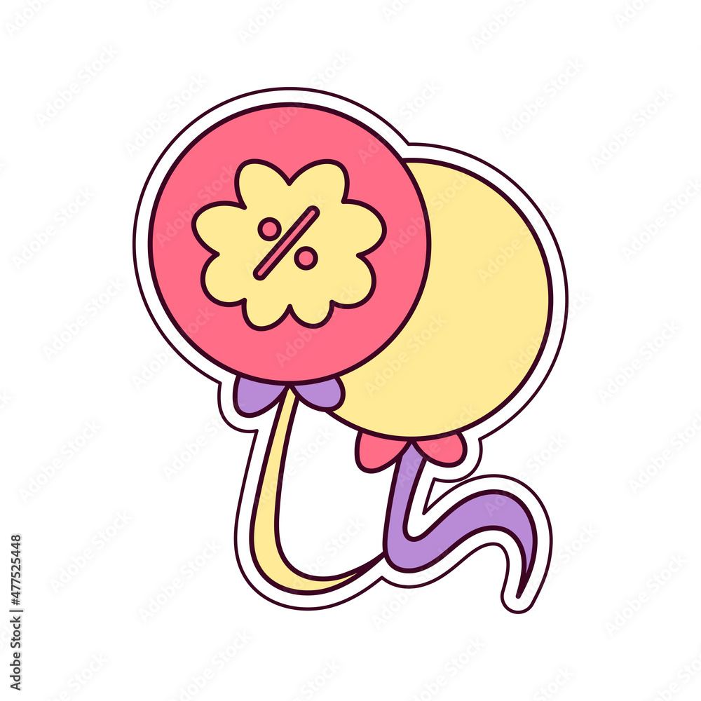 Isolated baloon discount shop promo vector illustration Isolated baloon discount shop promo vector illustration