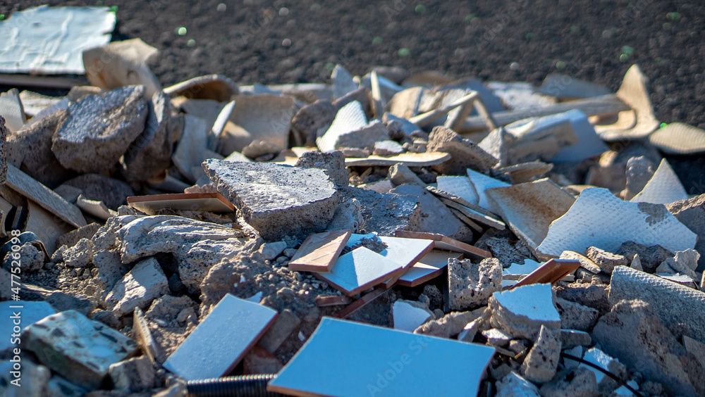 rubble and garbage thrown and abandoned on the street in a vacant lot and abandoned circuit in the canary islands with unrecycled garbage and construction materials cables, thermo rubble and garbage thrown and abandoned on the street in a vacant lot and abandoned circuit in the canary islands with unrecycled garbage and construction materials cables, thermo