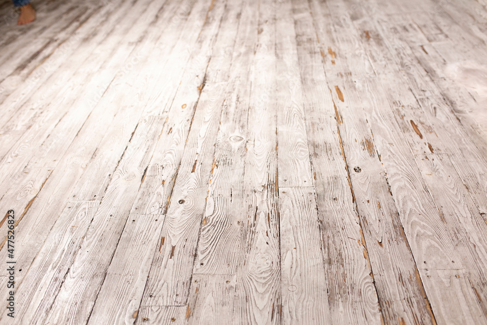 surface made of aged white planks. retro floor design surface made of aged white planks. retro floor design
