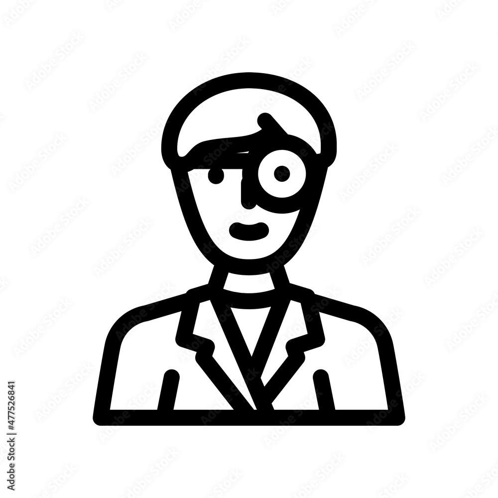 ent doctor line icon vector. ent doctor sign. isolated contour symbol black illustration