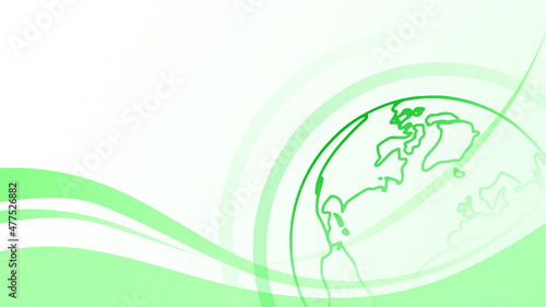 Vector background with the world map in green tones. Green background with place for text.