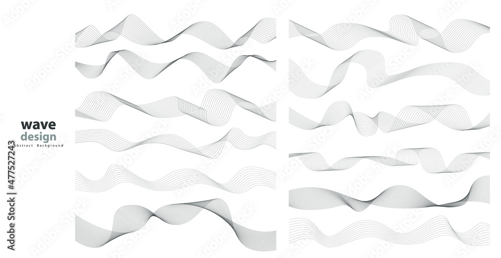 Abstract wavy stripes. Wave line art. Curved smooth design background. Vector illustration EPS 10. Abstract wavy stripes. Wave line art. Curved smooth design background. Vector illustration EPS 10.